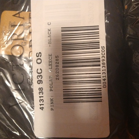 Victoria’s Secret PINK Polar Fleece Neck Gaiter Mask black Winter Lot OF 8 NWT - Picture 3 of 3